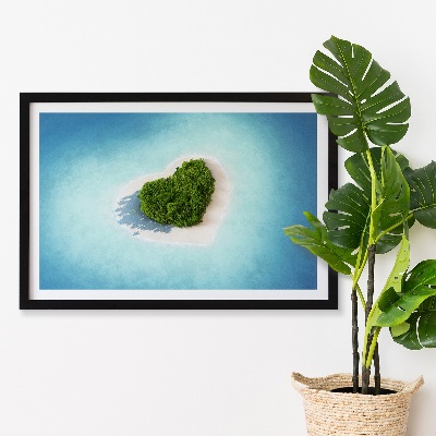 Moosbild Herzförmige Insel