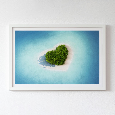 Moosbild Herzförmige Insel