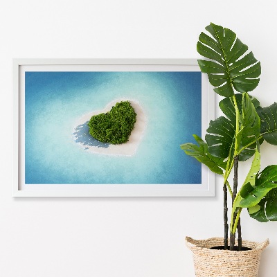 Moosbild Herzförmige Insel