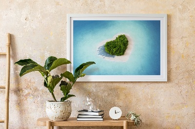 Moosbild Herzförmige Insel