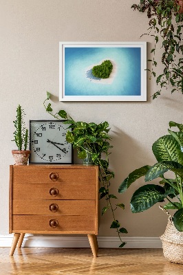 Moosbild Herzförmige Insel