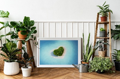 Moosbild Herzförmige Insel