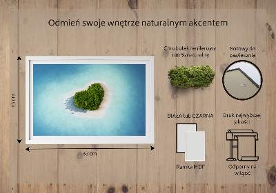 Moosbild Herzförmige Insel