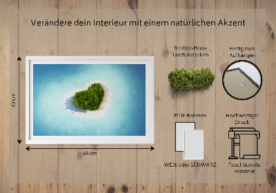 Moosbild Herzförmige Insel