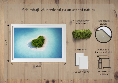 Moosbild Herzförmige Insel