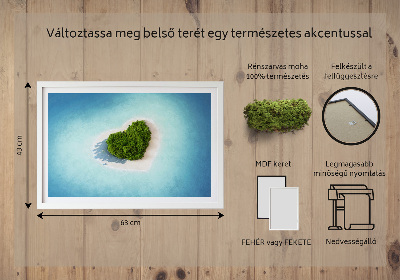 Moosbild Herzförmige Insel