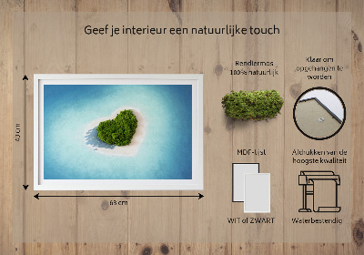 Moosbild Herzförmige Insel