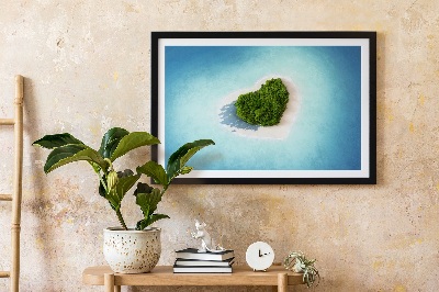 Moosbild Herzförmige Insel