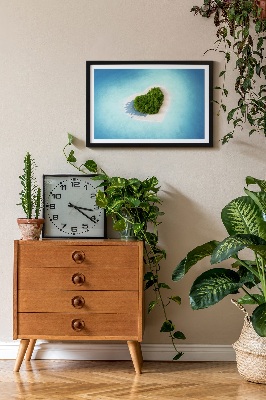 Moosbild Herzförmige Insel