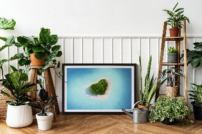 Moosbild Herzförmige Insel
