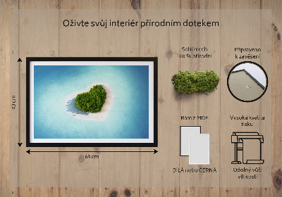 Moosbild Herzförmige Insel