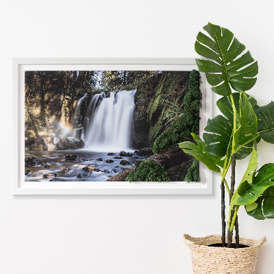 Stylegreen moosbild Wasserfall von Bäumen umgeben