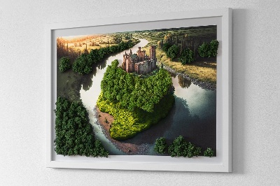 Wand moos bild Schloss auf einem Hügel