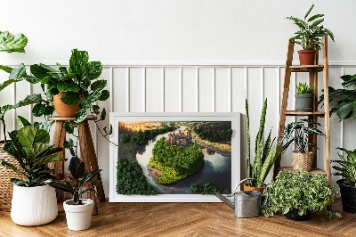 Wand moos bild Schloss auf einem Hügel