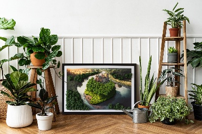 Wand moos bild Schloss auf einem Hügel
