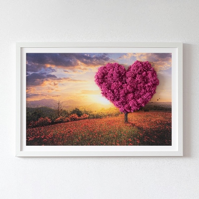 Moosbild wand Herzförmiger baum