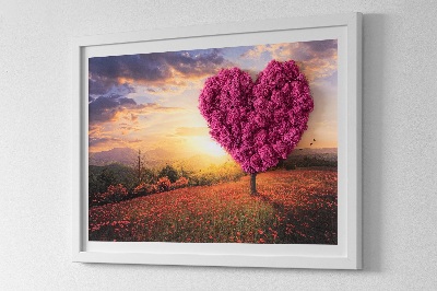 Moosbild wand Herzförmiger baum