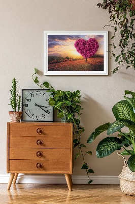 Moosbild wand Herzförmiger baum