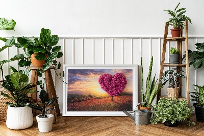 Moosbild wand Herzförmiger baum