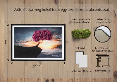 Wand moos bild Ein Baum über dem Abgrund
