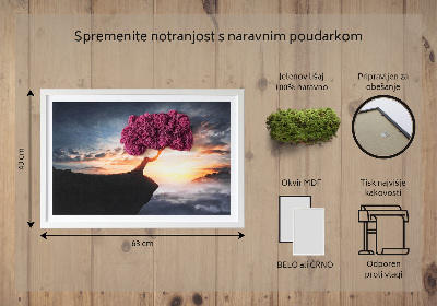 Wand moos bild Ein Baum über dem Abgrund