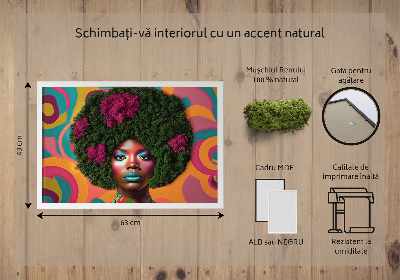 Mooswand bild Frau mit afro