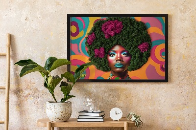 Mooswand bild Frau mit afro