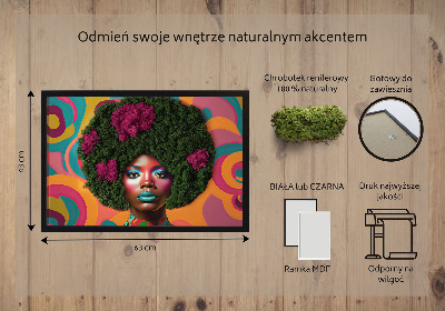 Mooswand bild Frau mit afro