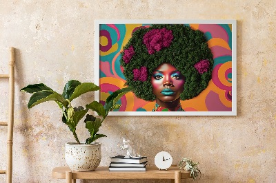 Mooswand bild Frau mit afro