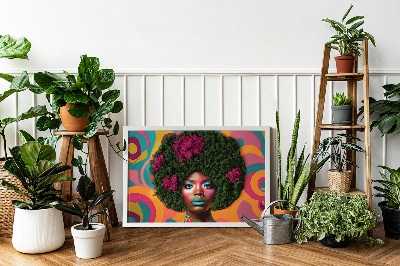 Mooswand bild Frau mit afro