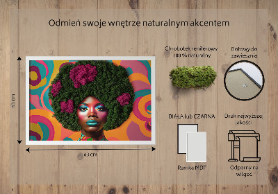 Mooswand bild Frau mit afro