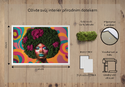 Mooswand bild Frau mit afro