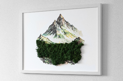 Bild moos Berggipfel über dem Wald