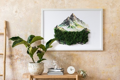 Bild moos Berggipfel über dem Wald