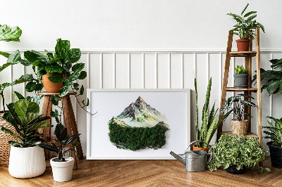 Bild moos Berggipfel über dem Wald