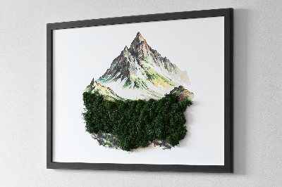 Bild moos Berggipfel über dem Wald