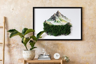 Bild moos Berggipfel über dem Wald
