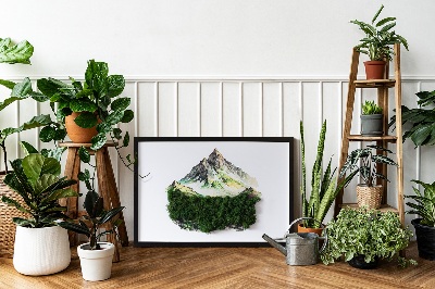 Bild moos Berggipfel über dem Wald
