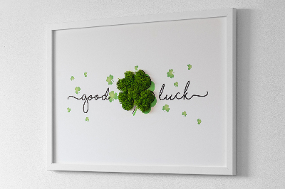 Stylegreen moosbild Die Inschrift Good Luck Klee