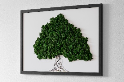 Moosbild Baum mit Wurzeln