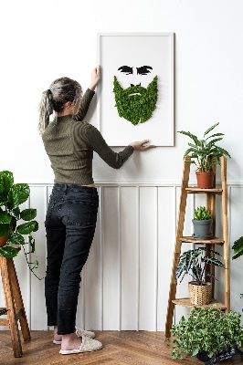 Bild mit moos Hipster mit einem Bart