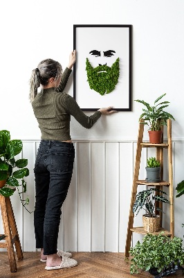 Bild mit moos Hipster mit einem Bart