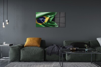Glasbilder Brasilien-flagge