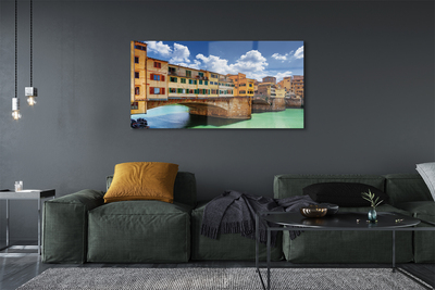 Glasbilder Gebäude italien fluss-brücken