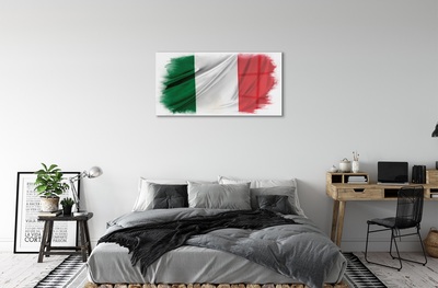Glasbilder Flagge von italien