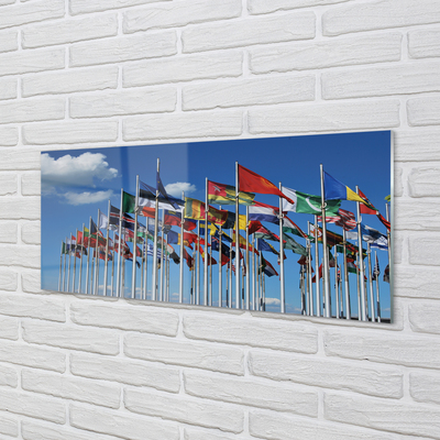 Glasbilder Verschiedene flags