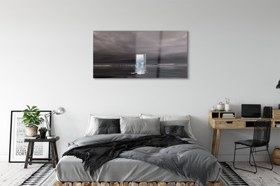 Glasbilder Tür himmel meer