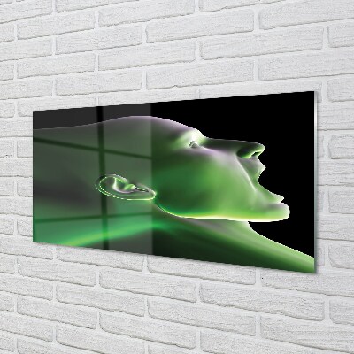 Glasbilder Der grüne licht kopf mann