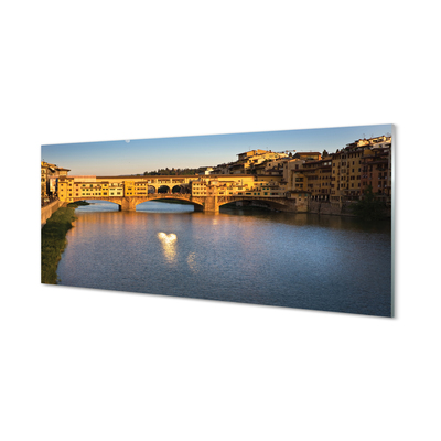 Glasbilder Italien überbrückt sonnenaufgang