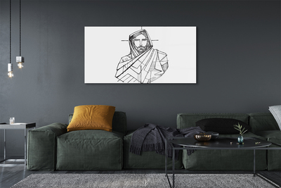 Glasbilder Jesus-zeichnung